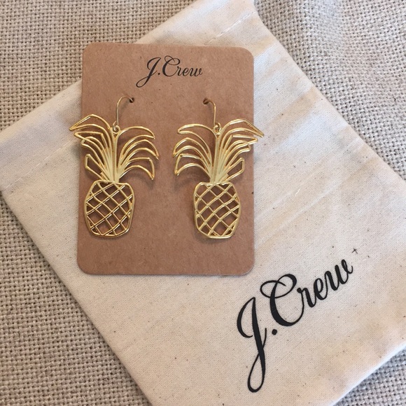 J. Crew Jewelry - J. Crew Wire Pineapple Earrings Burnished Gold NWT